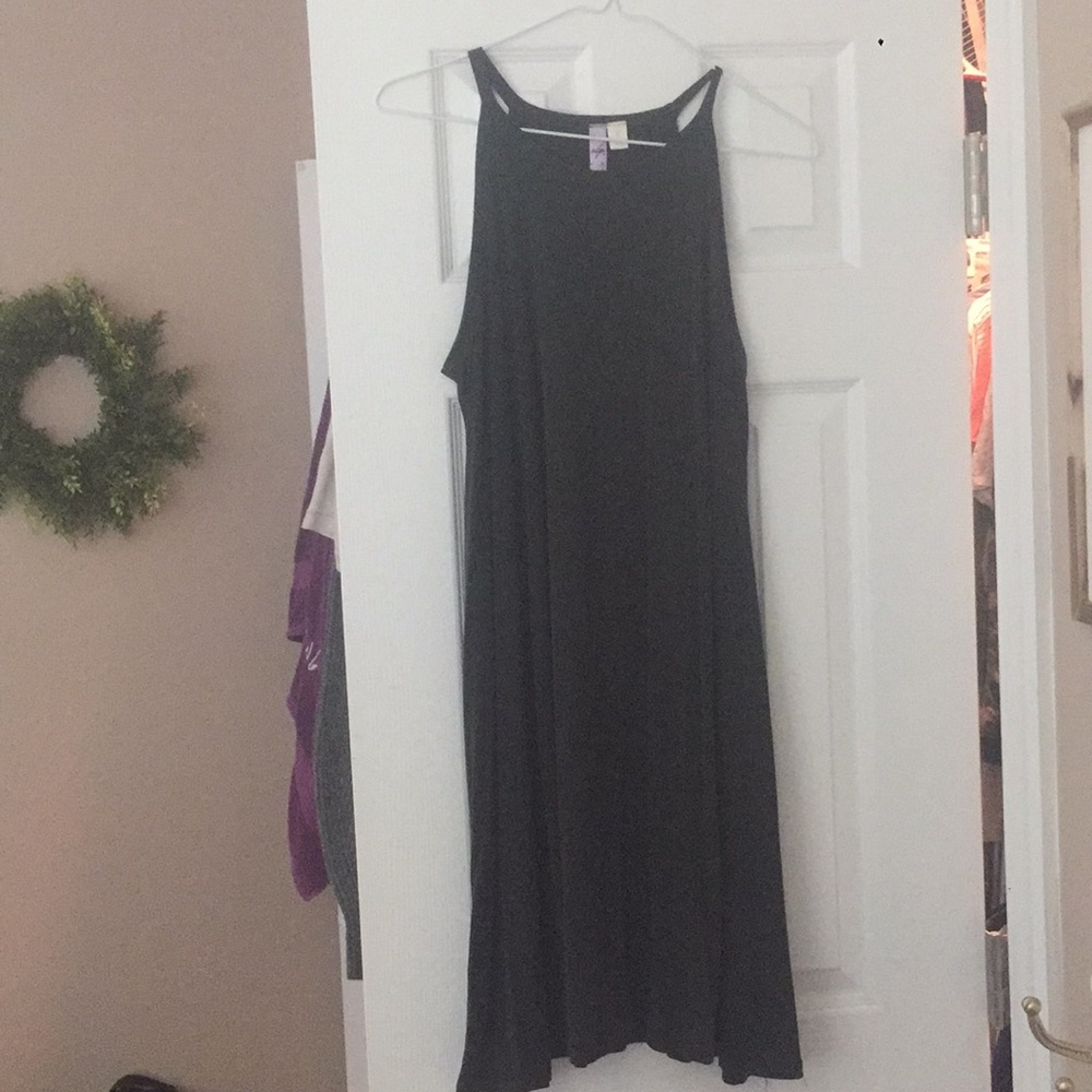 ALYA dark gray tank dress